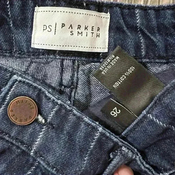 Parker Smith "Tori" denim trouser with a pinstripe pattern, size 26 casual - Picture 8 of 9